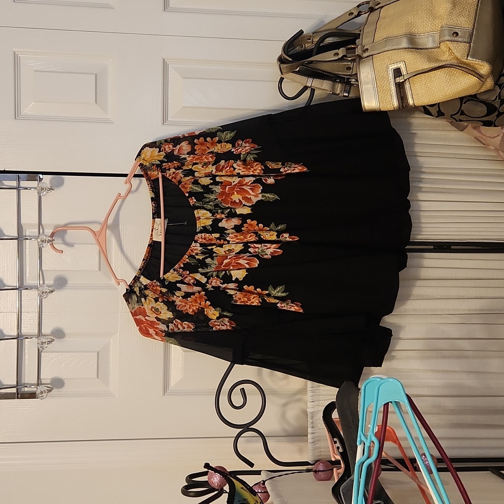 Ember boho floral top